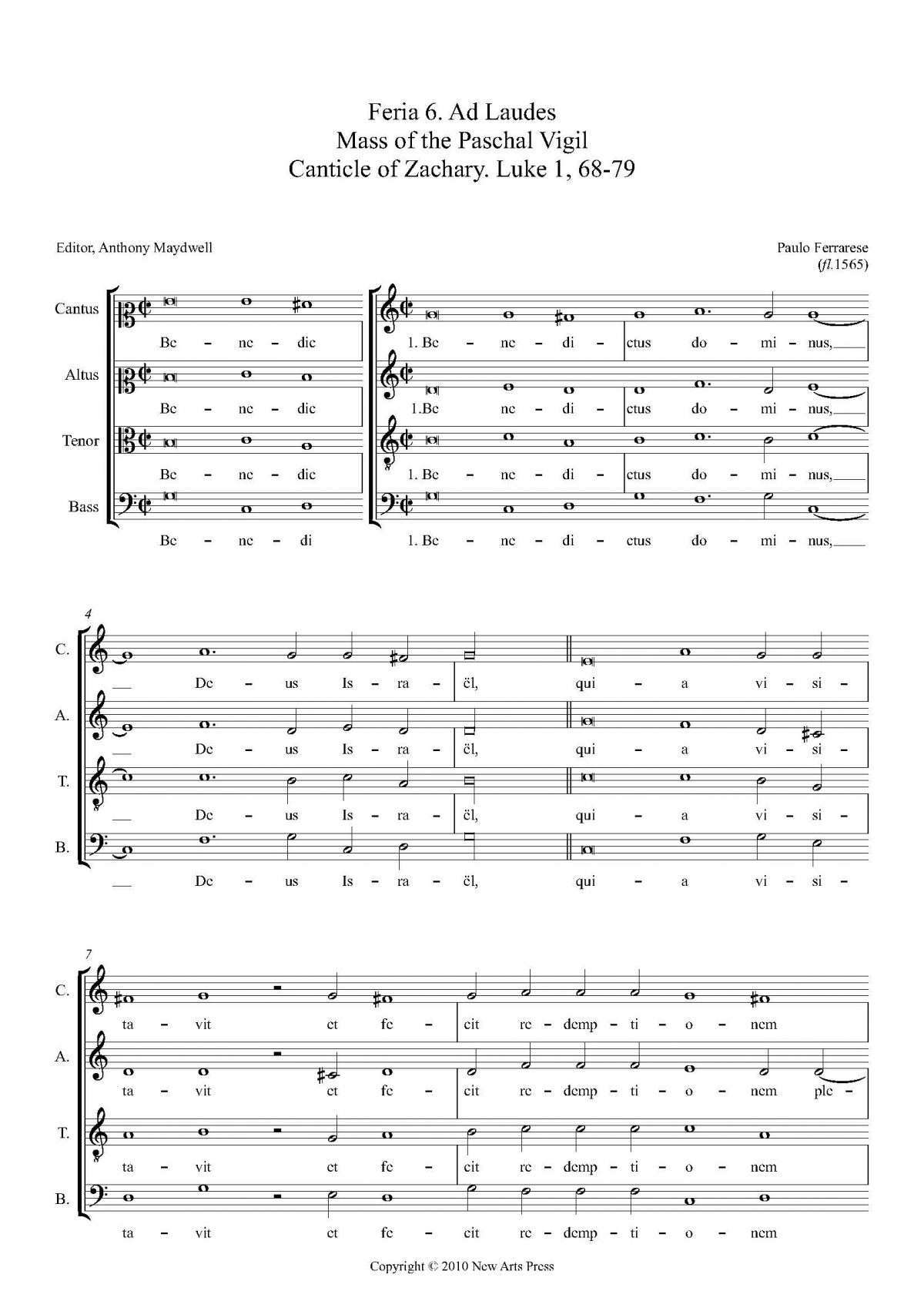Canticle of Zachary and Miserere
