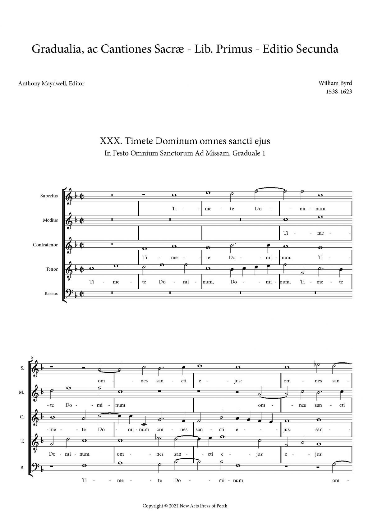 Timete Dominum omnes sancti ejus
