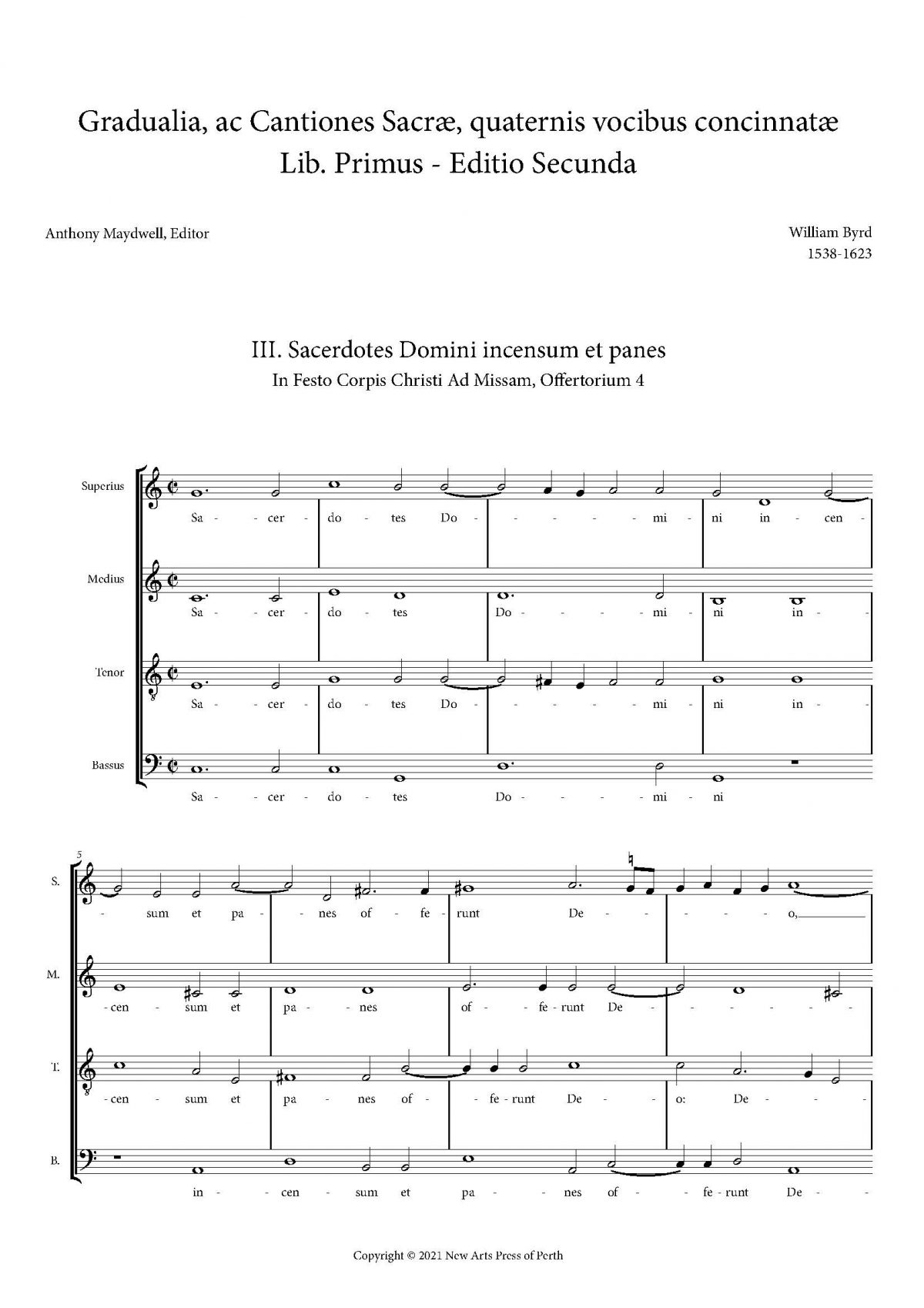 Sacerdotes Domini incensum et panes