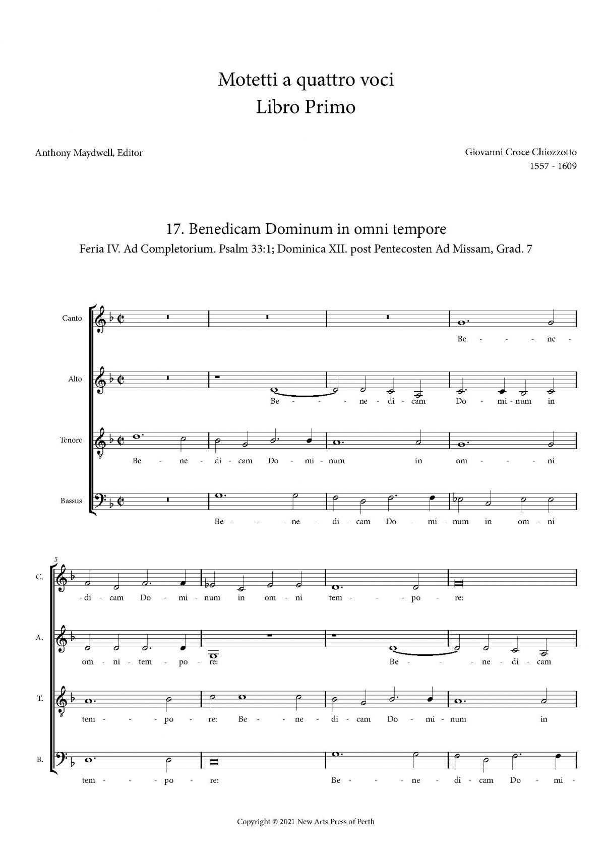 Benedicam Dominum in omni tempore
