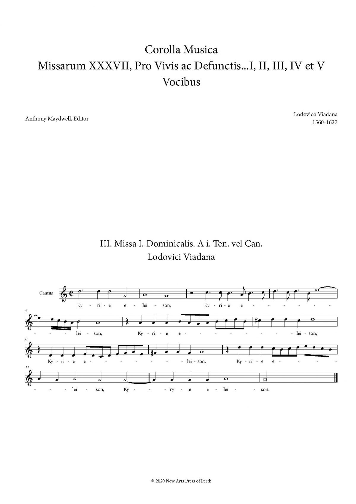 Missa I. Dominicalis