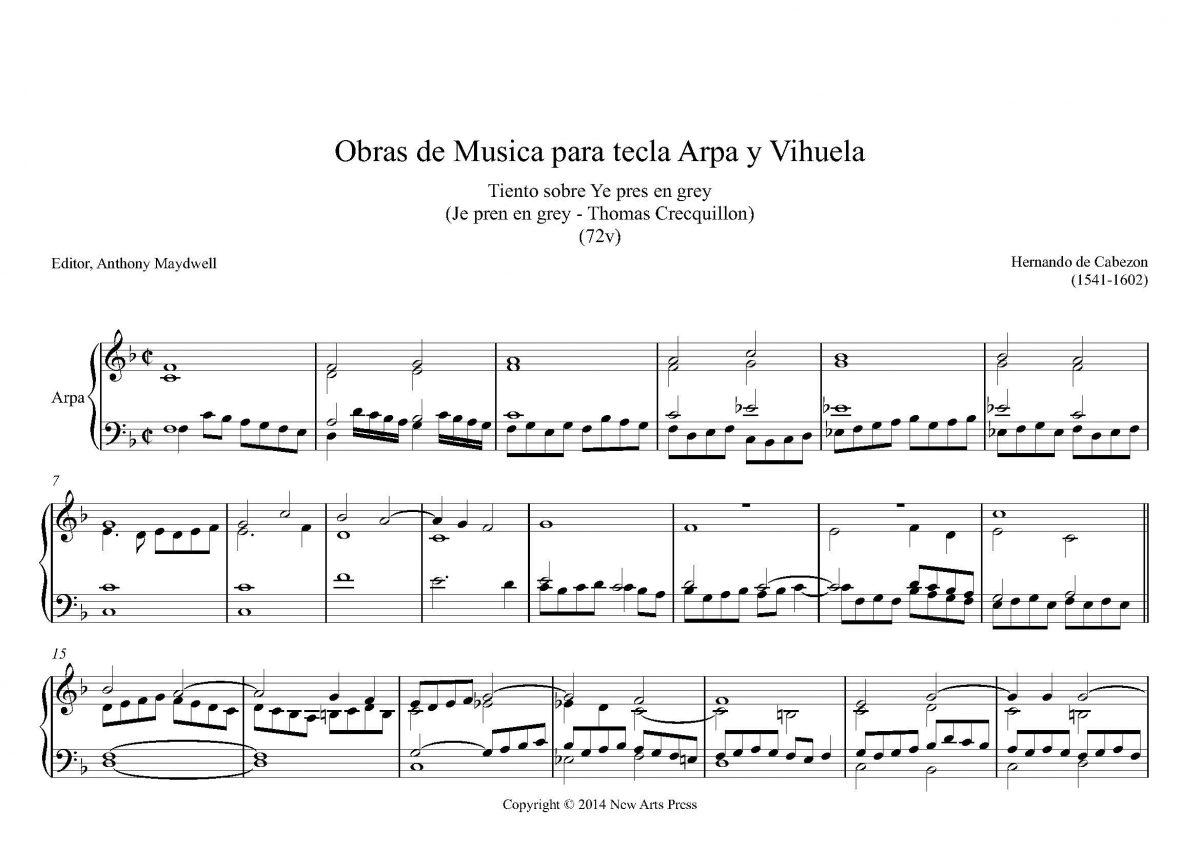 Tiento sobre Ye pres en grey