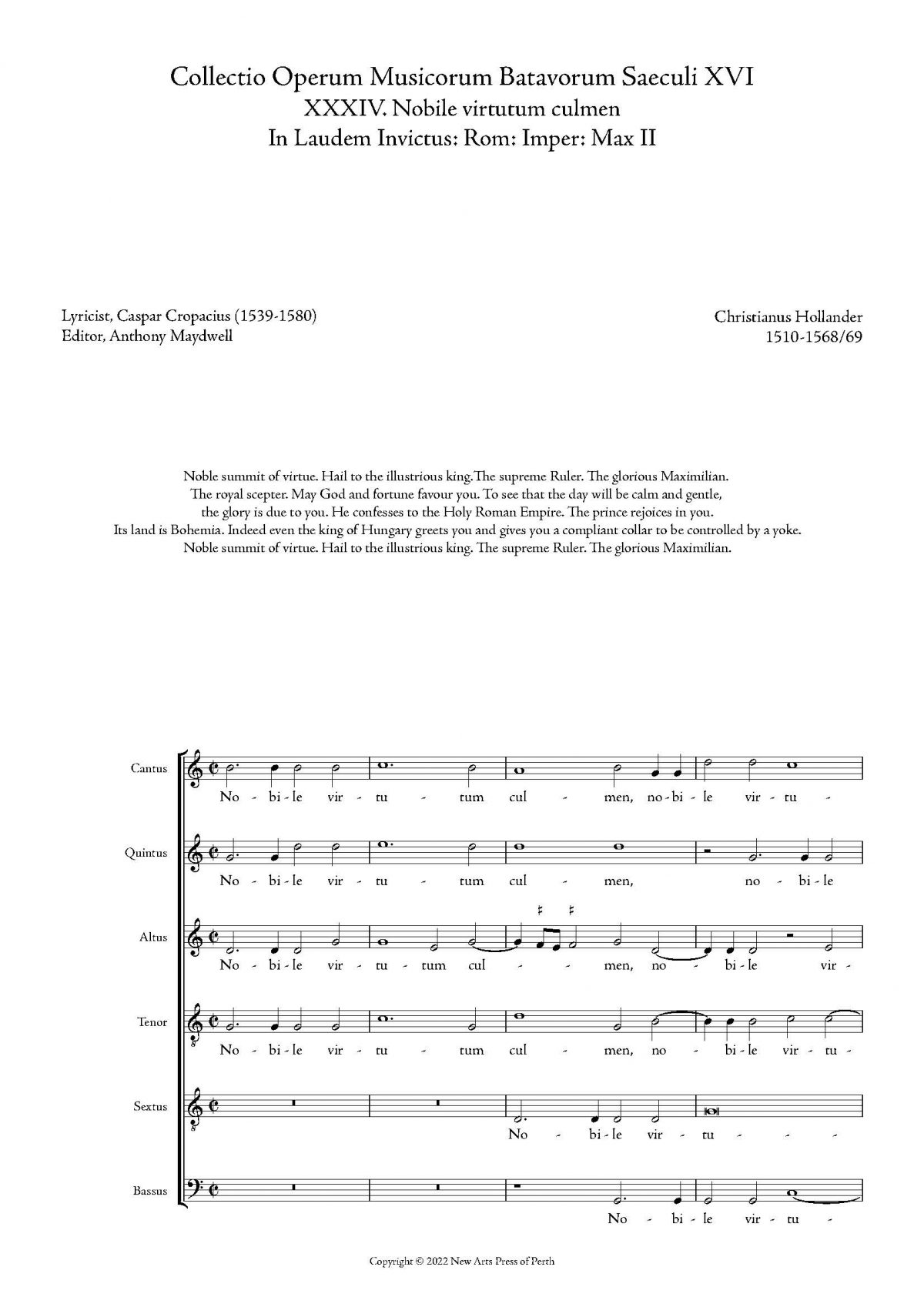 Nobile virtutum culmen