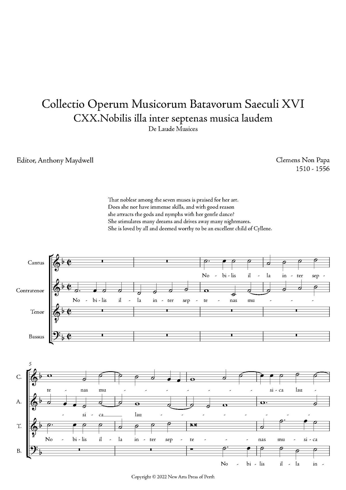 Nobilis illa inter septemas musica laudem