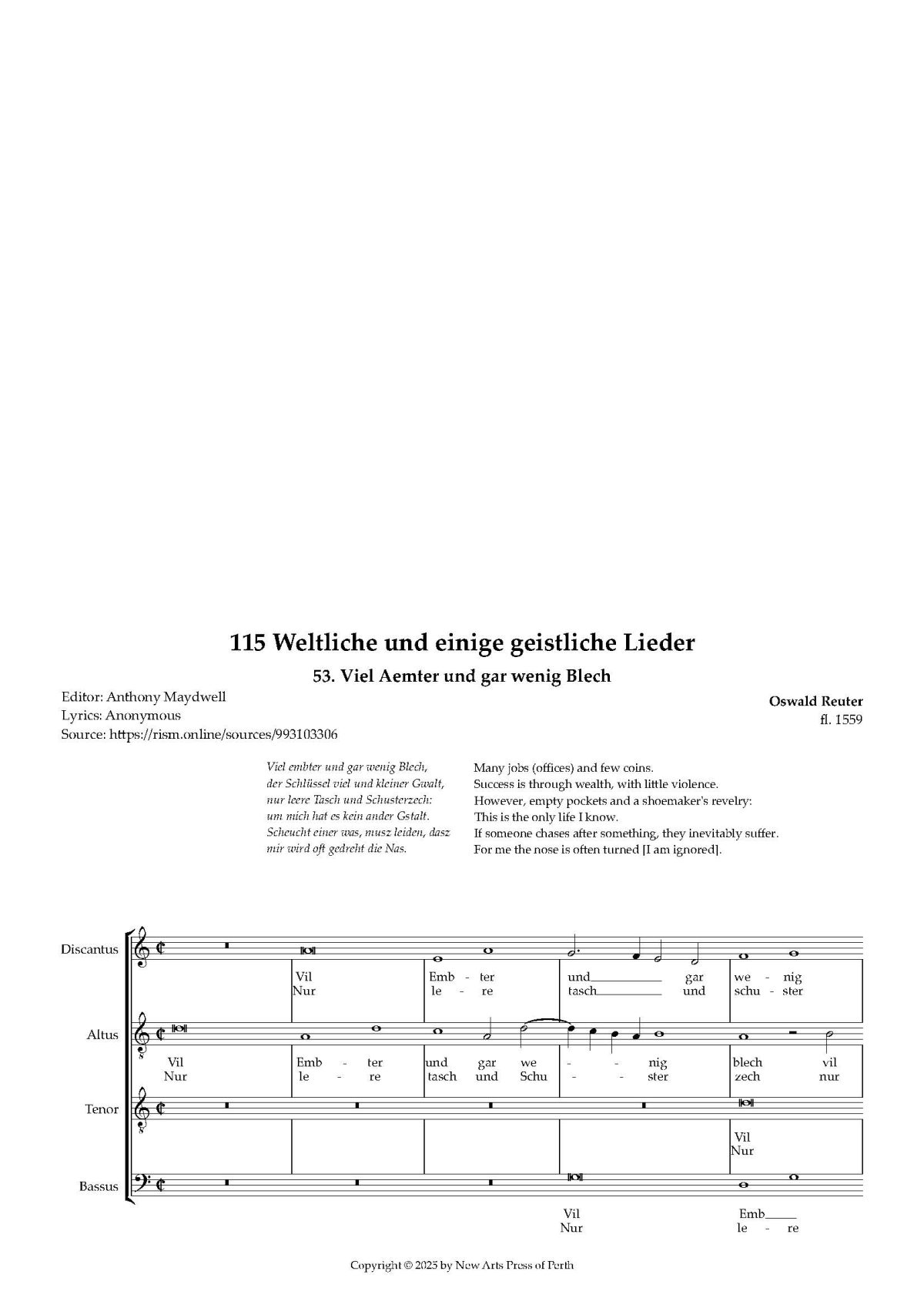 Vil Embter und gar wenig Plech