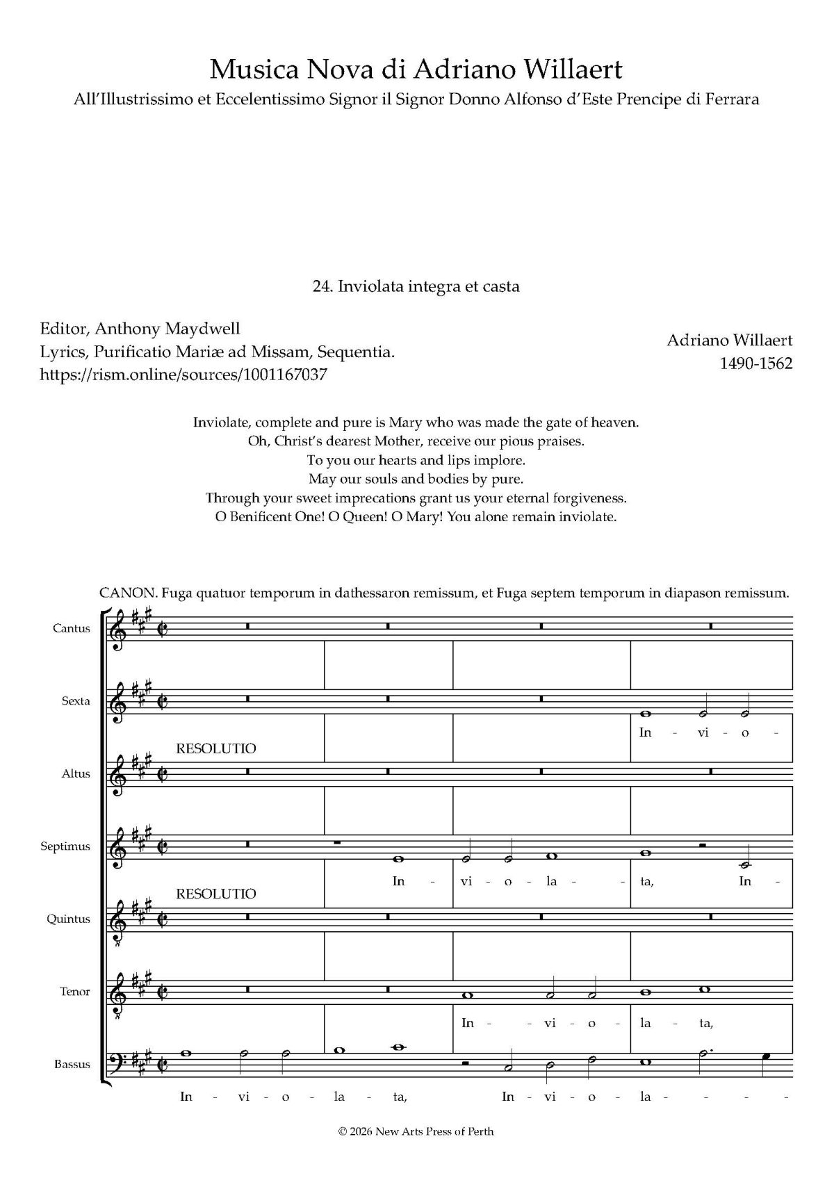 Inviolata integra et casta