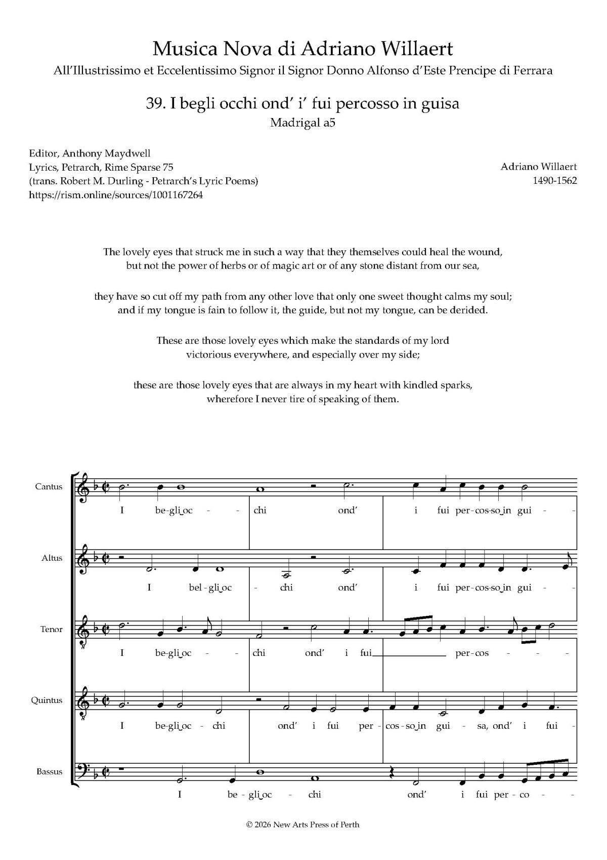 I begli occhi ond’ I’ fui percosso in guisa